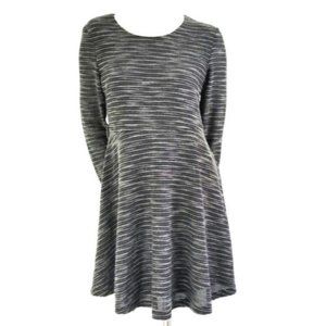 Ya Los Angeles Nubby Knit Stripe Fit & Flare Dress